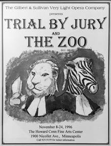 The Zoo and Trial by Jury 1996 Show Poster