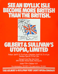 Utopia, Limited 1988 Show Poster
