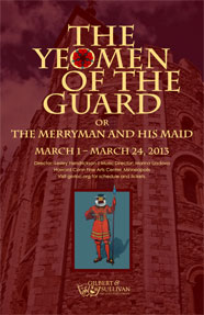 The Yeomen of the Guard 2013 Show Poster