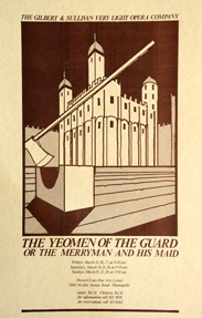 The Yeomen of the Guard 1987 Show Poster