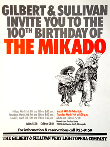 The Mikado 1985 Show Poster
