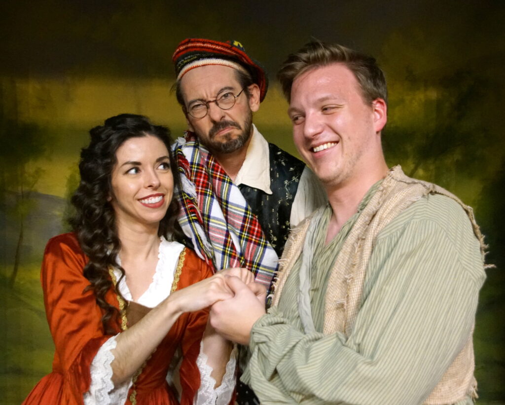 Mary Kettlewell as Wynn Somme, Brandt Roberts as Coco, and Graham Remple as Lanky Doug